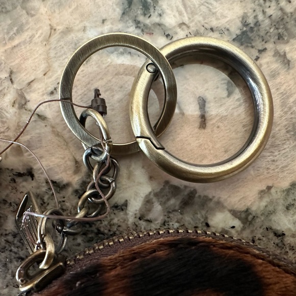 Patricia Nash Leopard/chocolate new with tag key chain coin purse small wallet - Picture 8 of 15